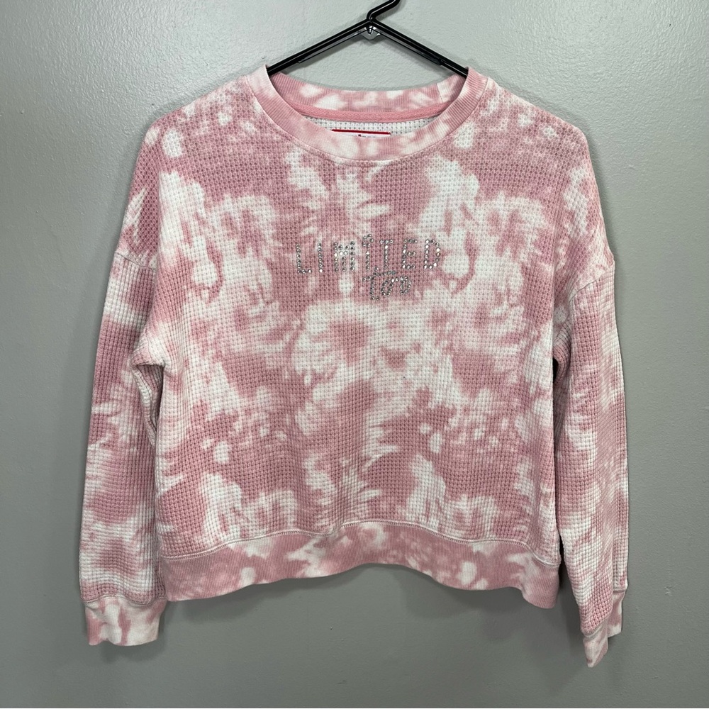 Limited Too Pink and White Knit‎ Top